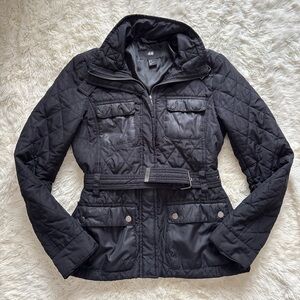 H&M Black Quilted Utility Jacket